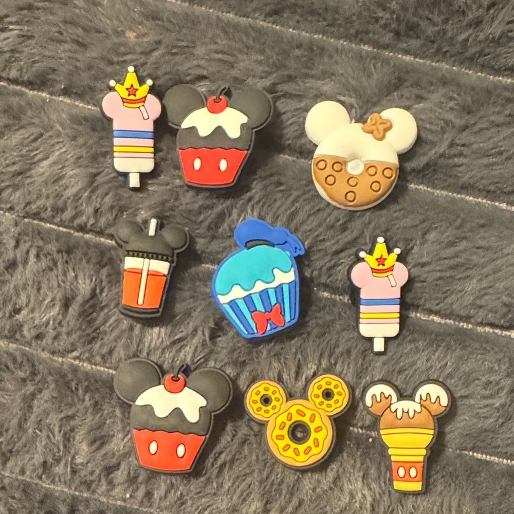 Colorful Disney- food Shoe Charms